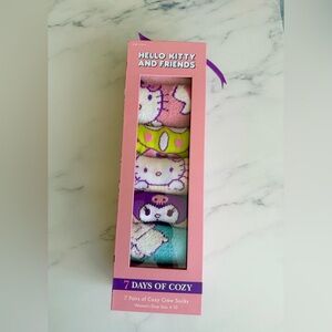 Hello Kitty Cozy Crew Socks Gift Set - Pink, Purple, Mint, Yellow